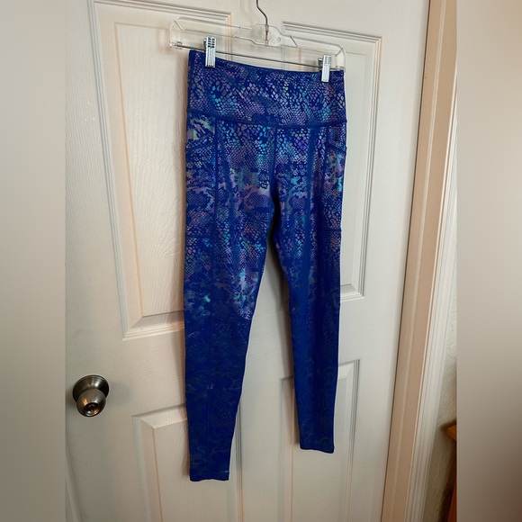 CVG XS Full Length Blue Glisten Leggings - Picture 4 of 7